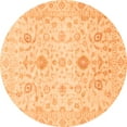 thumbnail image 1 of Ahgly Company Indoor Round Oriental Orange Traditional Area Rugs, 3' Round, 1 of 4