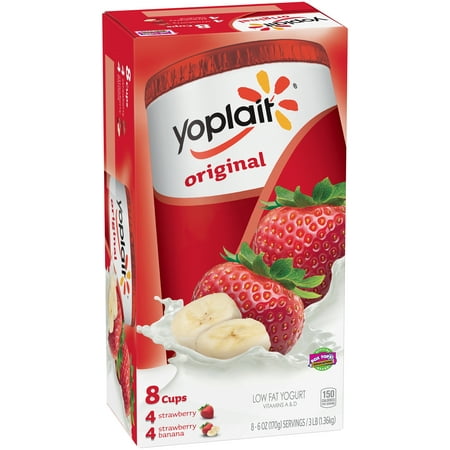 UPC 070470432311 product image for Yoplait Original Yogurt, 4 count Strawberry and 4 count Strawberry-Banana, 3 lb | upcitemdb.com