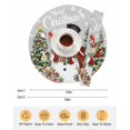 thumbnail image 6 of 15 Inch Round Placemats Set of 4, Grey Christmas Snowman Non Slip Heat Insulation PP Table Mats, Xmas Tree Snowflake Botanical Washable Place Mats for Kitchen Dining Party Table Decor, 6 of 7