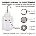 thumbnail image 5 of BIQIANWO Rechargeable LED Camping Bulb with Hook, Portable ABS Lantern, 3 Lighting Modes, Long-Lasting Lithium Battery, Polished Metal Finish, with Hook for Camping, Hiking, Night Fishing, Exploration, 5 of 10