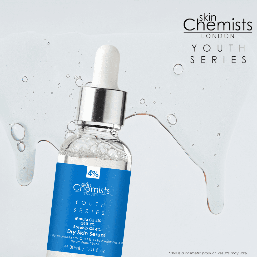 skinChemistsHydrating Serum for Dry Skin with Marula Oil, Q10 & Rose hip Oil – Nourishing & Rejuvanating Face Serum, 4.55 fl oz