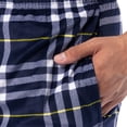thumbnail image 3 of Pantalón de Pijama de Forro Polar Sedoso para Hombre IZOD a Cuadros Azul Marino Talla Grande, 3 of 5