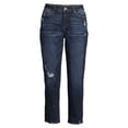 thumbnail image 5 of Time and Tru Women's High Rise Slim Boyfriend Crop Jeans, 5 of 5
