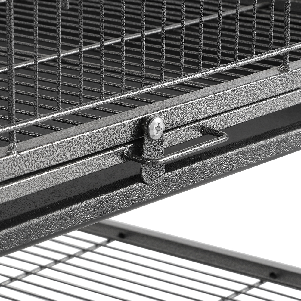 Renwick 52 Inch Parrot Cage with Storage, Black Hammered photo 8