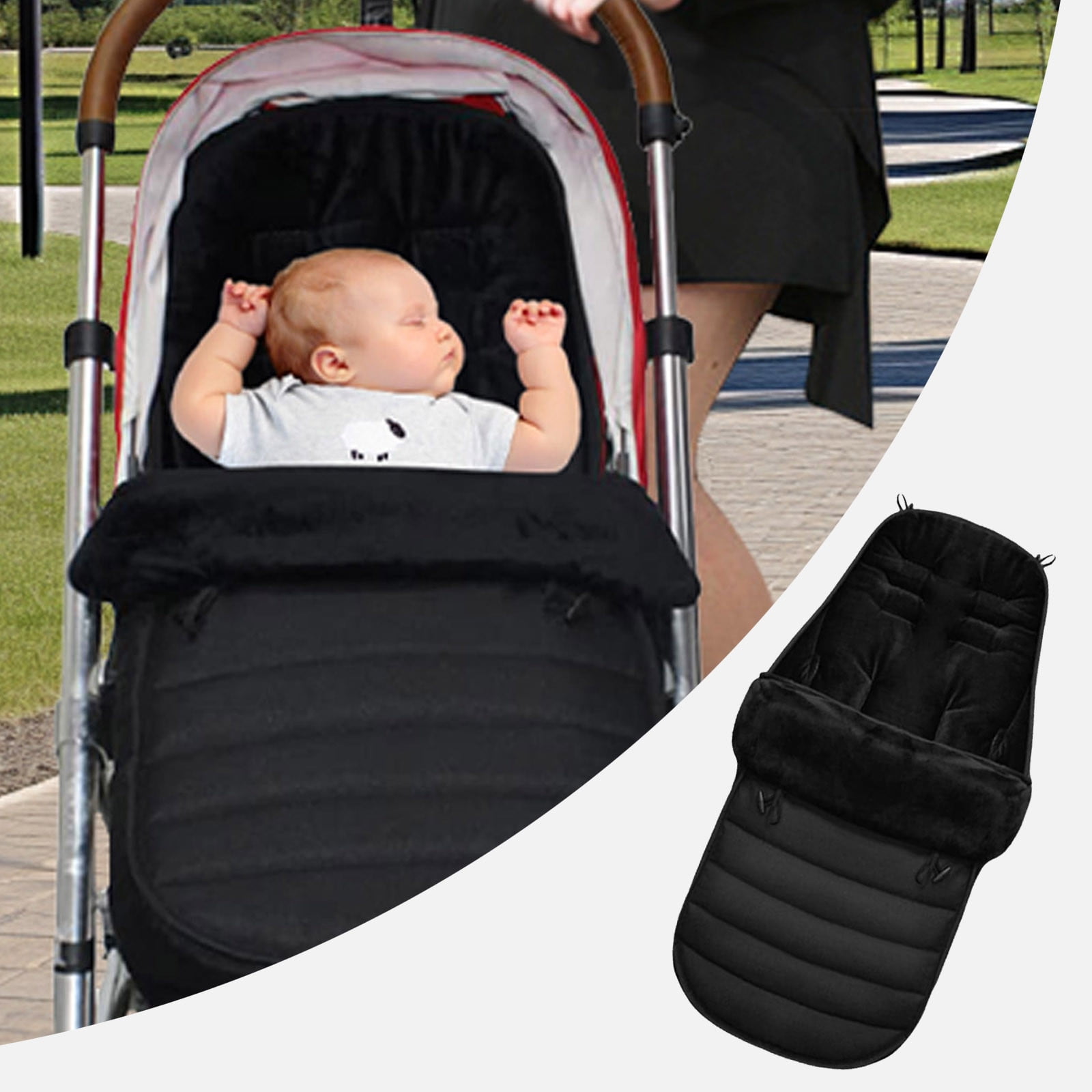 Home Textile Storage Baby Footmuff for Stroller Universal Windproof Pushchair Sleeping Bag with Warm Foot Pad for Cozy Outdoor Adventures