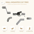 thumbnail image 3 of CoSoTower 5PCs Cat Wall Shelves with Scratching Post, Ladder, Cat Bed, Jumping Platform, Perches, Toy Ball, Step, 3 of 7