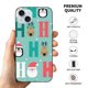 thumbnail image 3 of Funda navideña para iPhone 15, a prueba de golpes, con PC y TPU para cámara dual., 3 of 8
