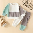 thumbnail image 2 of Gerichy Toddler Kids Baby Boy Fall Outfits Letter Print Long Sleeve Tops Pants Winter Clothes Sets Baby Boy Fall Winter 2Pcs Outfits Long Sleeve Letter Print Pullover Tops Sweatshirt Pants Set, 2 of 5