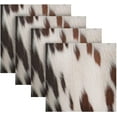 thumbnail image 4 of Cloth Napkins 4PCS Cow Brown White Dinner Table Napkin Decorative for Family Party Restaurant Wedding Use 20 Inch Washcloth Gift, 4 of 7