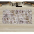 thumbnail image 1 of Grunge Decorative Rug, Abstract Paint Manifold Complicated Mixed and Lines Print Illustration, Quality Carpet for Bedroom Dorm and Living Room, 6 Sizes, Camel Purple, by Ambesonne, 1 of 1