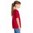 thumbnail image 2 of Hanes T-Shirt pour Garçon 5,2 oz COMFORTSOFT, Poids Lourd, TP, Rouge Foncé, 2 of 3