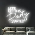 thumbnail image 5 of Handmadetneonsign Let's Get This Party Started Neon Sign, Let's Get This Party Started LED Light, 5 of 5