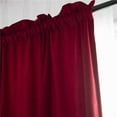 thumbnail image 3 of Frontwalk Drapes Energy Efficient Blackout Curtain UV Protection Velvet Thermal Insulated Red W:39"x H:55"/ 100cm*140cm, 3 of 6