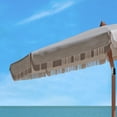 thumbnail image 6 of SAFAVIEH Estonia 6.5' Fringe Beach Patio Umbrella, White, 6 of 7