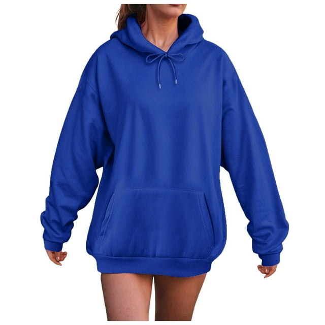 DXOUPM Chandail à Capuchon Décontracté pour Femme Chandails Mignons en Molleton Chandail à Enfiler Hauts Tenues d'Automne à la Mode