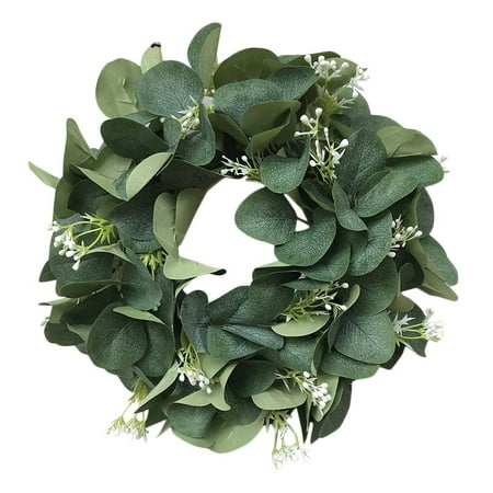 

Taqqpue Spring Wreaths for Front Door Home Porch Farmhouse Decor Garland Simulation Garland Door Decoration Pendant Grass Ring Decorative door Knocker Artificial Green Wreath Party Garden Decorations