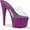 Clear PVC/Purple Hologram Glitter, variant on Women's Pleaser Adore 701LG Platform Slide