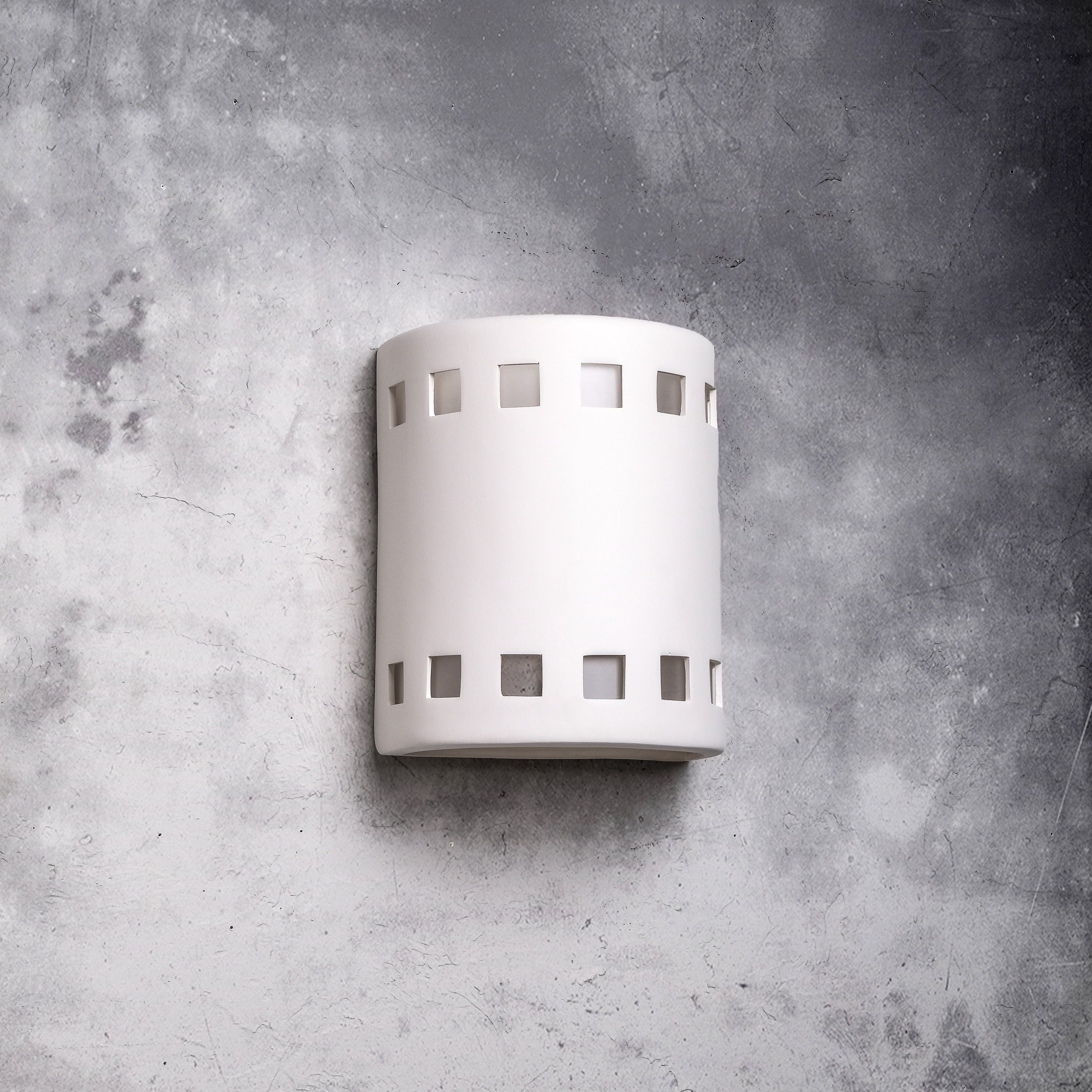 Luxury Lighting Jaken 10" High Ceramic Outdoor Wall Light, Paintable White Bisque, LED Bulb Included