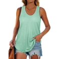 thumbnail image 1 of Womens Racerback Tank Tops Loose Fit Causal Summer U Neck, 1 of 5