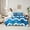 Blue White, variant on Homewish Geometric Semicircle Twin Bedding Sets 7-Piece for Female Men Women,Blue White Sector Bedding Comforter Set Microfiber,Abstract Gradient Ombre Breathable Sheet Sets