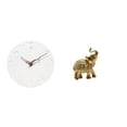 thumbnail image 1 of Reloj de pared silencioso con estatua de , ideal para el hogar, la cocina, la oficina o . Escultura de animal de resina, figura, 1 of 8