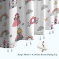 thumbnail image 6 of Beige Princess Castle Rainbow Pattern Shower Curtain 36"x72" ,Bathroom Decorative Shower Curtains Set with 12 Hooks,Modern Waterproof Washable Shower Curtain, 6 of 6