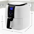 thumbnail image 2 of Compact Air Fryer 3.2 Quart Digital LED Touch Screen Auto Shutoff Non-Stick Basket Healthy Oilless Cooking White FAD61302W, 2 of 8