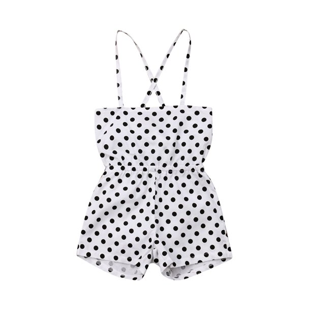 Rteyno Rteyno Girl Polka Dot Romper Off Shoulder Bodysuit Jumpsuit Outfit Playsuit Walmart Com Walmart Com