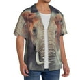 thumbnail image 4 of Sigee Elephant in Smoke Print Men's Shirts Casual Button Down Short Sleeve Summer Beach Shirt Hawaiian Vacation Shirts Tee Shirt-Medium, 4 of 7