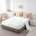 thumbnail image 3 of Erosebridal Cartoon Capybara Bedding Sets Twin Size,Tropical Leaves Comforter Sets with Sheets,Animal Room Decorative,Reversible,Lightweight,7-Piece, 3 of 5