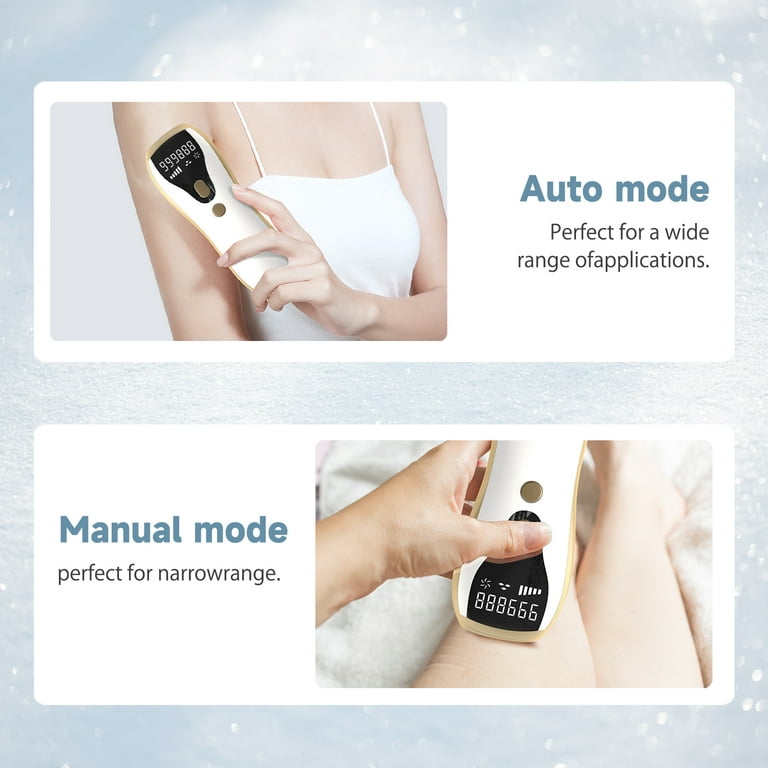 Laser IPL Hair Removal, IPL Hair Removal for Women and Men Permanent,  999999 Flashes, 3-in-1 At-Home Hair Removal Device for Facial Legs Arms Use