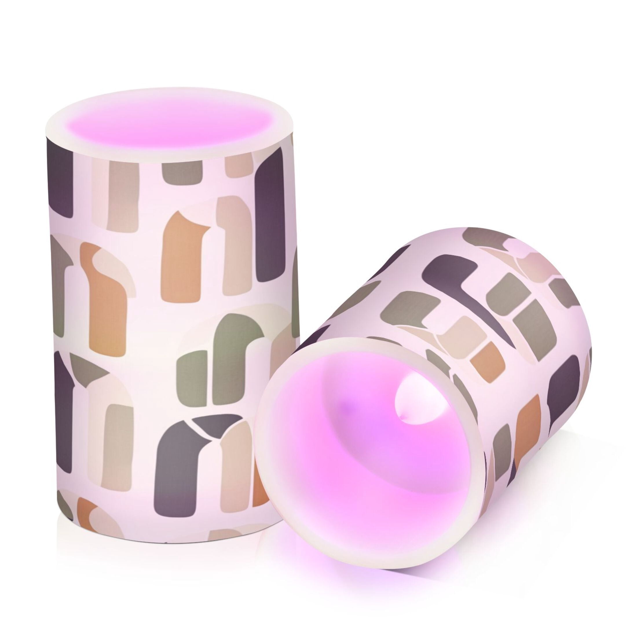 2 PCS Flameless Candles with Remote Timer LED Battery Operated Flickering Candle Light for Wedding Table Home Decoration Gifts Arch Motif