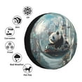 Salouo Panda In Futuristic City Print Spare Tire Cover 1417 inch Spare