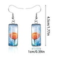 thumbnail image 3 of FeiraDeVaidade Tulip Flower Earrings Time Stone Bar Glass Pendant, 3 of 6