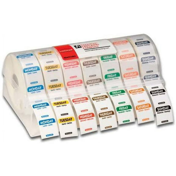 R1 Food Rotation Label Kit - 7-Day Labels, 7000 Labels Total