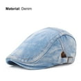 thumbnail image 7 of Unisex Denim Newsboy Hats Flat Ivy Gatsby Cabbie Driving Berets Hat Cotton Dad Cap for Men Women, 7 of 7