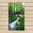 thumbnail image 1 of Toalla de mano ABPHQTO Clean Stream y bosque verde tamaño 40x70 cm, 1 of 1