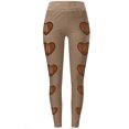 thumbnail image 3 of Jjayotai Women's Stretchy Leggings, Love Football Tights, Buttery Soft Inseam Gym Yoga Pants, Cozy Stylish Tights Trousers Khaki M, 3 of 3