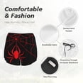 thumbnail image 4 of Fuzoiu Red Spider Print Women's Athletic Shorts, Double-Layer Running Shorts with Pocket,Women's Workout Shorts for Yoga, Gym, and Workouts-Medium, 4 of 7