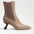 thumbnail image 3 of Sam Edelman Sammie Almond Leather Pointed Toe Spool Heel Pull On Ankle Boots (Almond Leather, 7.5), 3 of 6