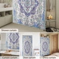 thumbnail image 4 of Bathroom Shower Curtain Purple Ethnic Flower Texture Waterproof Shower Curtains with Hooks, Abstract Geometric Seamless Bath Curtains Bathtub Curtain Home Decor 36x72in, 4 of 9