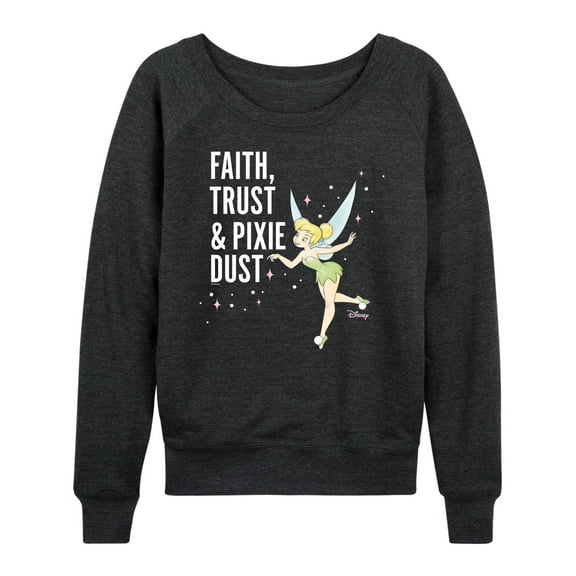 Tinker Bell - Faith Trust Pixie Dust - Ladies French Terry Long Sleeve Shirt