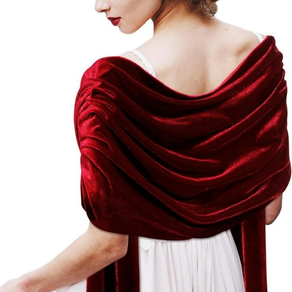 Elegant Velvets Shawl Solid Color Neck Shawl Women's Shawl Multipurpose Shawl for Weddings Parties and Everyday Wear