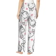 thumbnail image 3 of Balery Alpacas and Hearts print Women's Pajama Pants,Ultra Lightweight Pjs,Lounge Pant-Large, 3 of 9