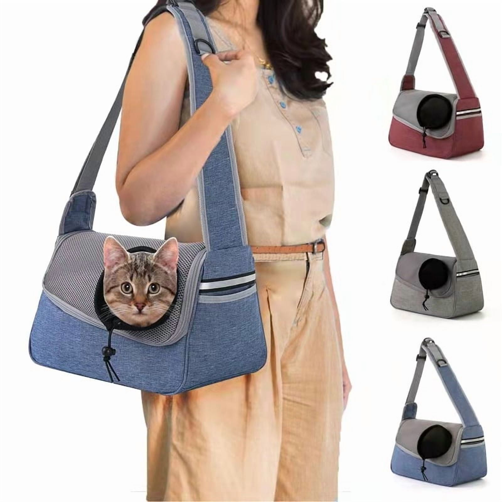Pet Sling Carrier, Travel Bag, Fit Less than 11 lb Small Dogs and Cats, Comfortable, Adjustable, Waterproof and breathable, Perfect for Travelling, Daily Walk, Outdoor Activity and Weekend Adventure