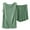 Green, variant on Enjoytime Womens Pajama Sets Solid Color Round Neck Sleeveless Tops and Shorts Thin Outfits Loose Casual 2 Piece Sleepwear Loungewear