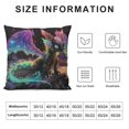 thumbnail image 5 of Orinice Dragon Graphic Decorative Throw Pillow Cover for Home Couch Living Room Bed Sofa - Short Plush Material, Zipper Closure, 1PC 12x12in, 5 of 5