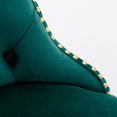 thumbnail image 5 of Swivel Barstools Set of 2, Velvet Upholstered Bar Stools with Nailheads Decor, Comfortable Tufted  and Gold Base, 25-33" Height Adjustable Counter Height Bar Chairs for Kitchen Island, Green, 5 of 9
