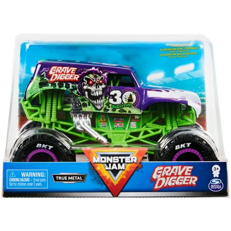Monster Jam, Official Grave Digger Monster Truck, Die-Cast Vehicle, 1:24 Scale
