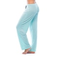 thumbnail image 2 of Just Love Silky Soft Women's Pajama Pants - Stretchy Sleepwear for a Great Night's Rest (Aqua With Black Dots, 2X), 2 of 3